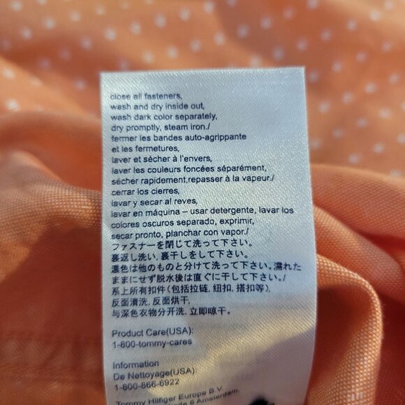 Tommy Hilfiger Mens Sz XL SS Button Up Dotted Collared Shirt - Picture 4 of 7